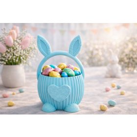   Nyuszifüles Húsvéti Ajándékkosár – 3D Nyomtatott Dekorációs Kosár