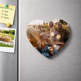 Szív alakú hűtőmágnes saját képpel